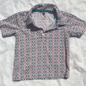 Tea Collection Short Sleeve Polo, Size 3